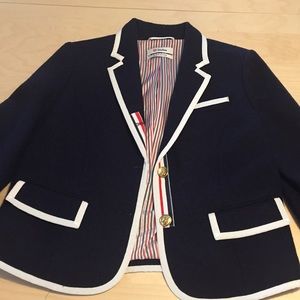 Neiman Marcus Target Navy Wool Blazer